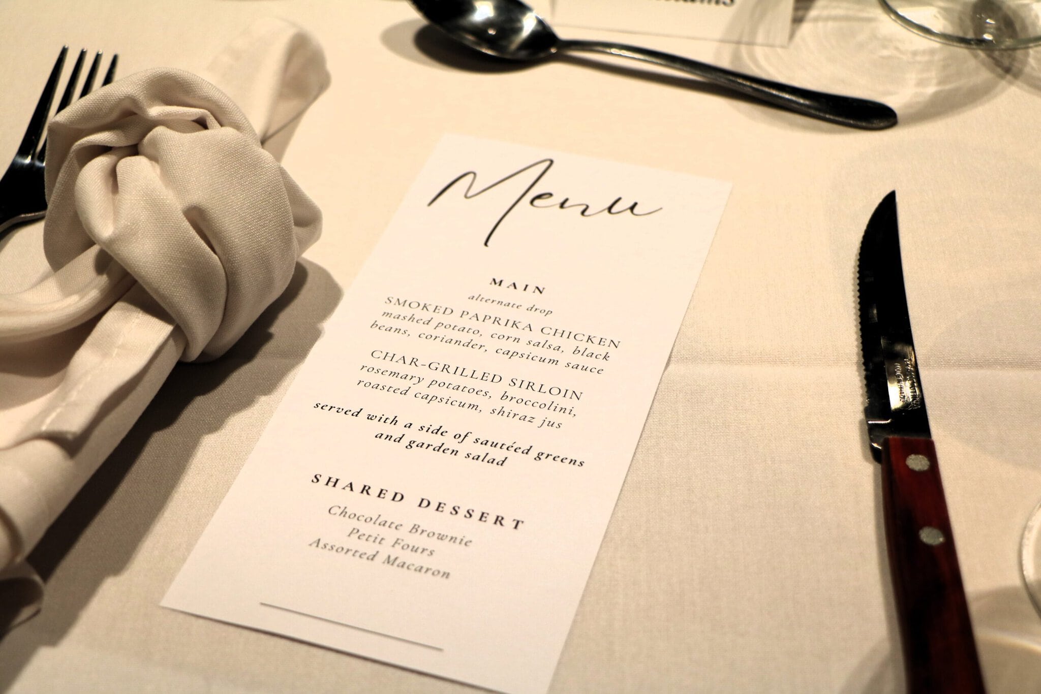 Ag Excellence Awards Dinner table setting