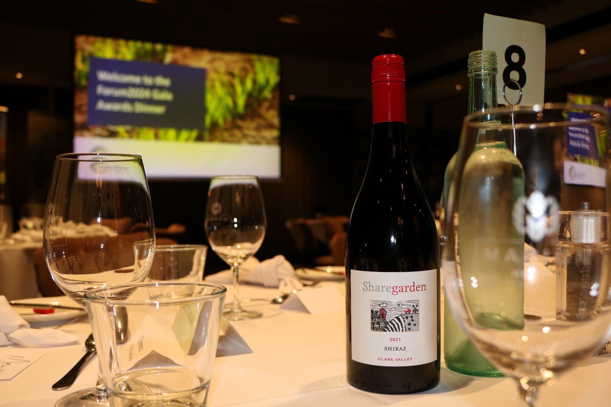 Awards Dinner table and beverages