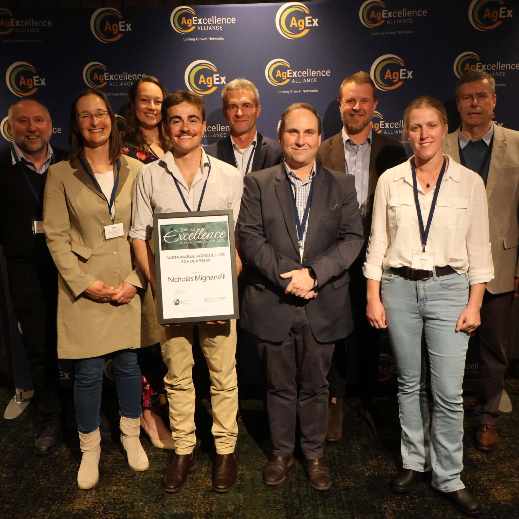 From left: Tim Hermann (DEW); Alice Morley (ABSA); Alex Selsmeyer (ABSA); Nick Mignaneli; David Makin (ABSA) Lachlan Haynes (ABS); Matt Ward (DEW); Rachel Hennessy; Giles Forward (DEW)